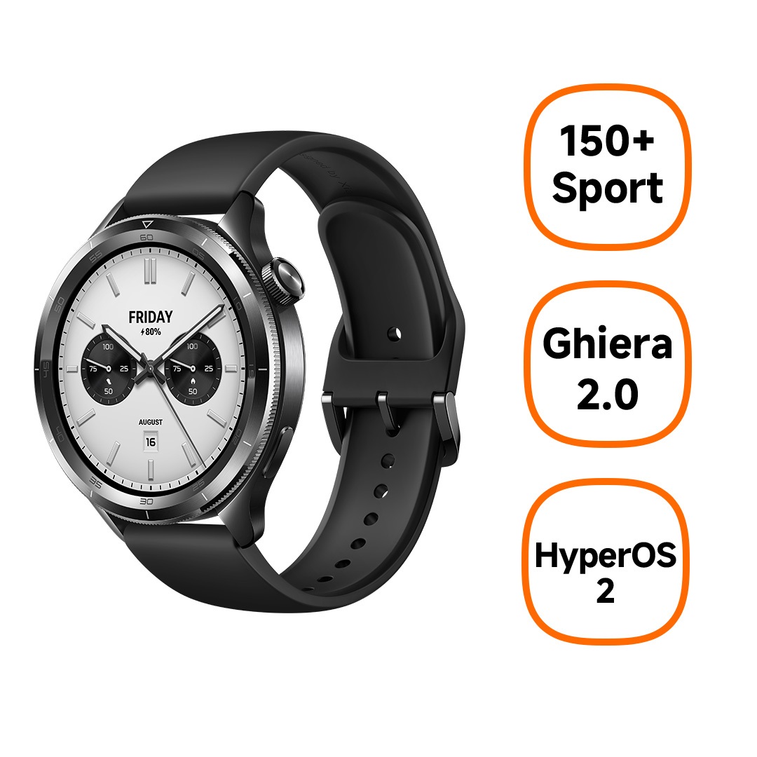 Xiaomi Watch S4 Black - Smartwatch AMOLED 1.43'', 5ATM, Fino a 15 Giorni di Autonomia, Monitoraggio Salute e 150 Modalità Sportive