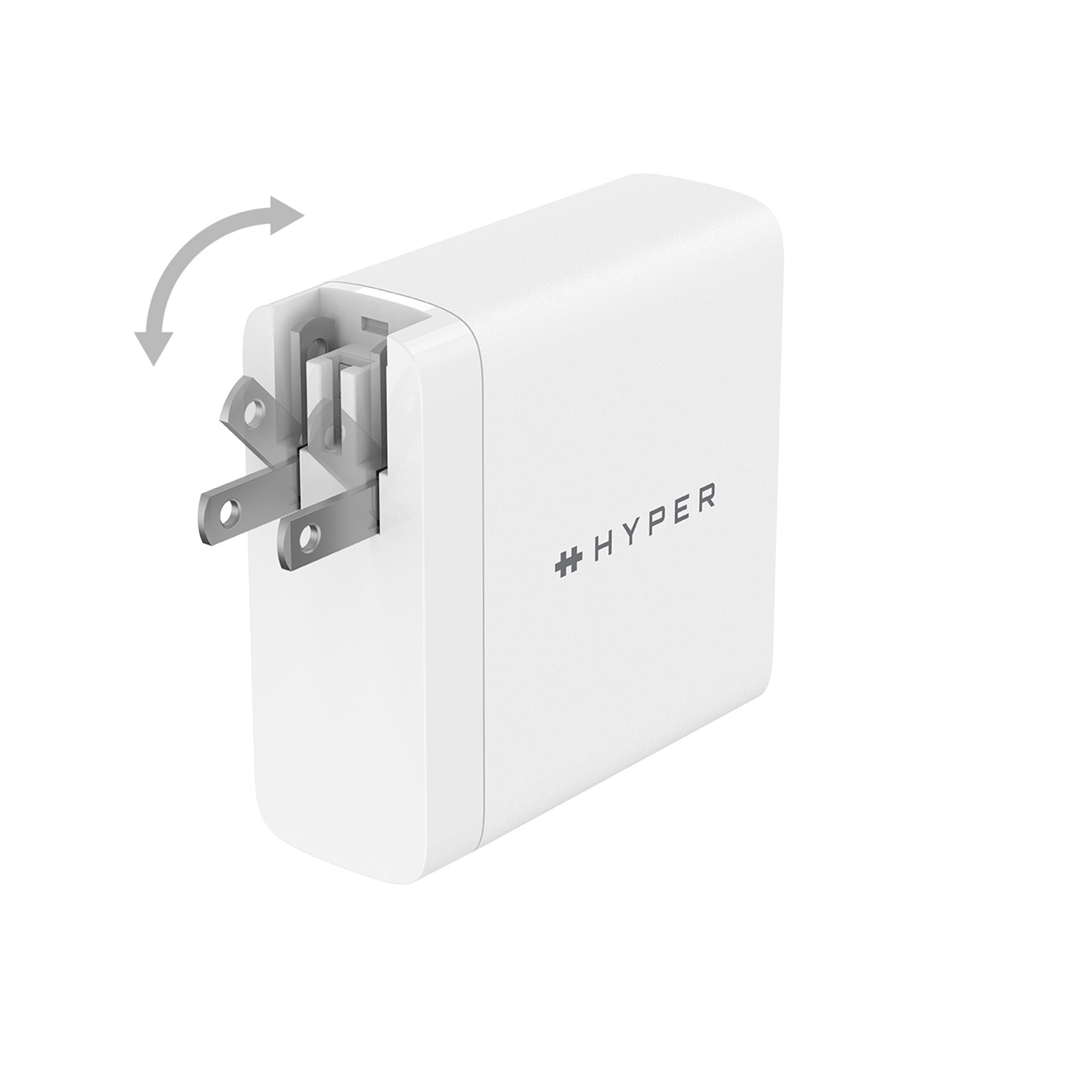 HYPER HJG140WW Caricabatterie da Parete Universale Bianco 140 W con 2 Porte USB-C e Ricarica Rapida