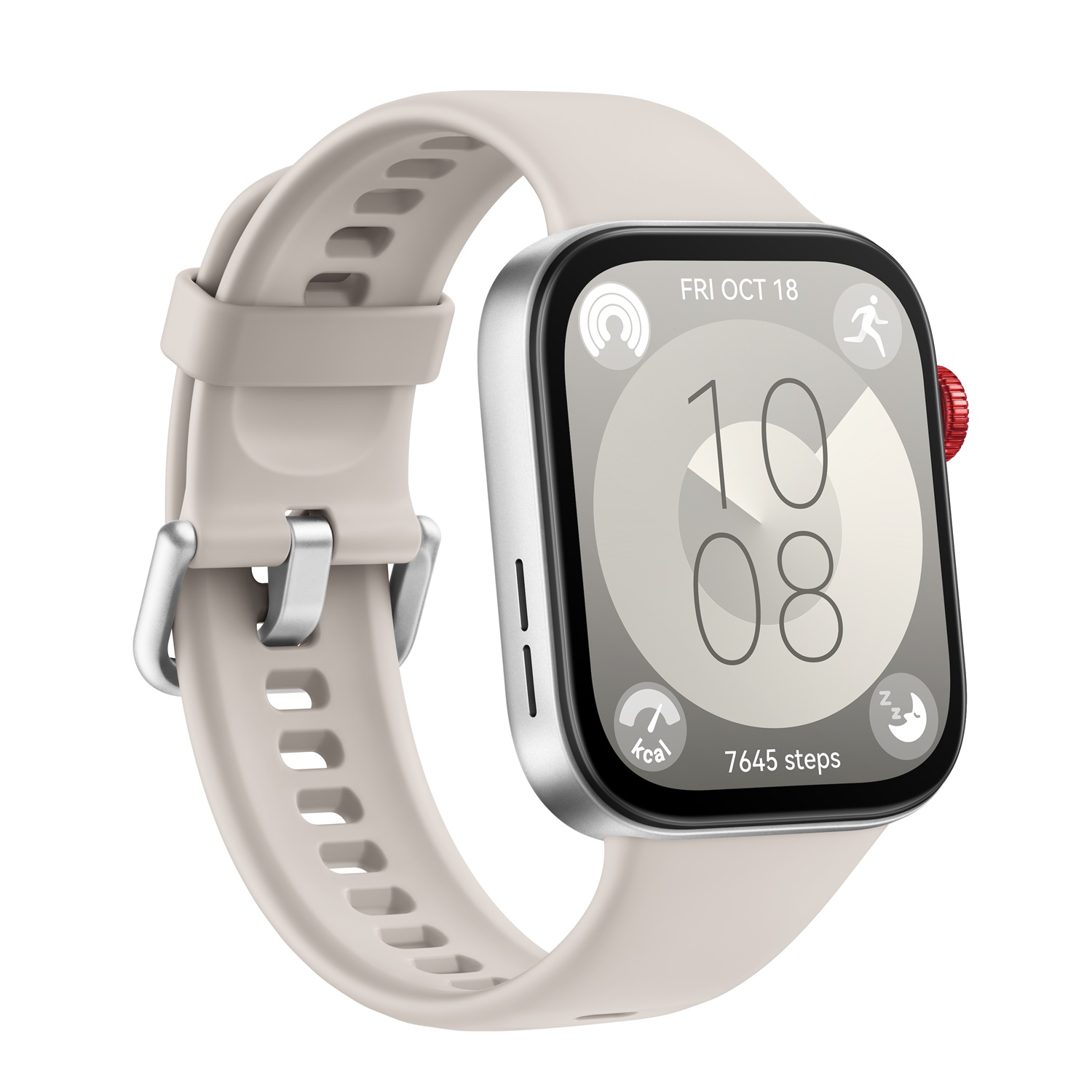 Huawei WATCH Fit 3 - Smartwatch AMOLED da 1.82'', Design Ultra-Sottile, Monitoraggio Completo del Fitness e Salute 24h, Compatibile con iOS e Android, Durata Batteria fino a 10 Giorni, Chiamate Bluetooth, Cinturino in Fluoroelastomero Bianco