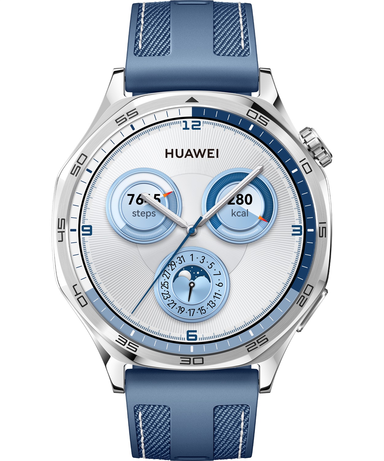 Huawei WATCH GT5 46mm - Smartwatch AMOLED 1.43'' con GPS, Acciaio Inox, Cinturino in Tessuto, Durata Batteria fino a 2 Settimane