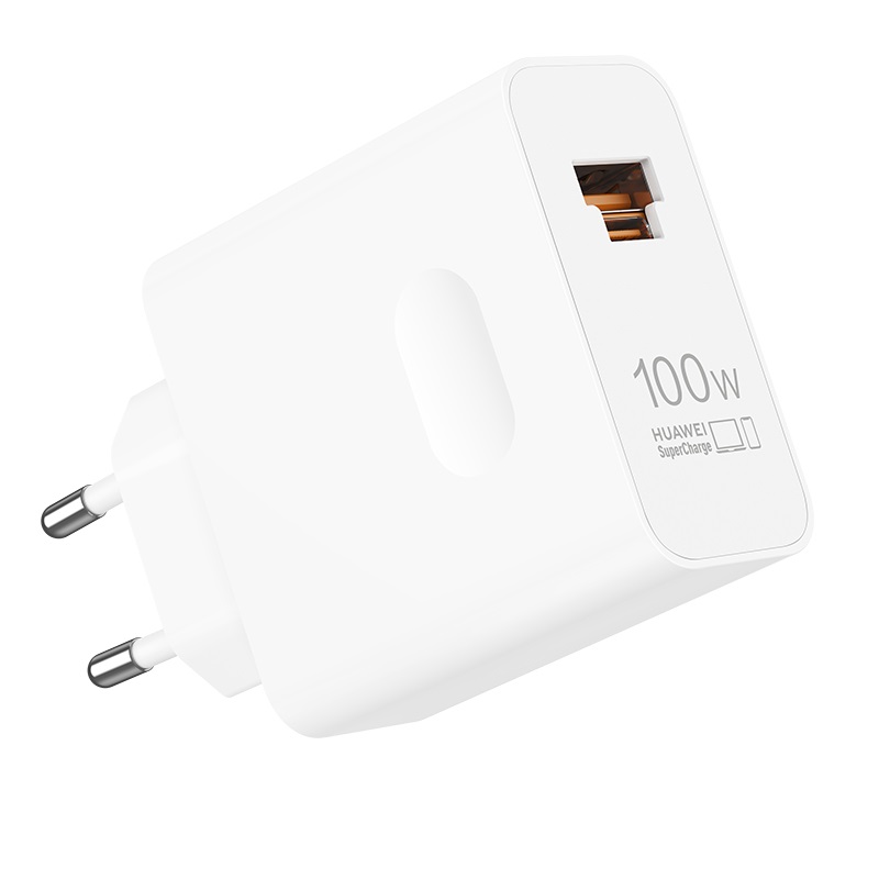 HUAWEI Caricabatterie da Parete SuperPower 100W con Porte USB-C e USB-A, Colore Bianco