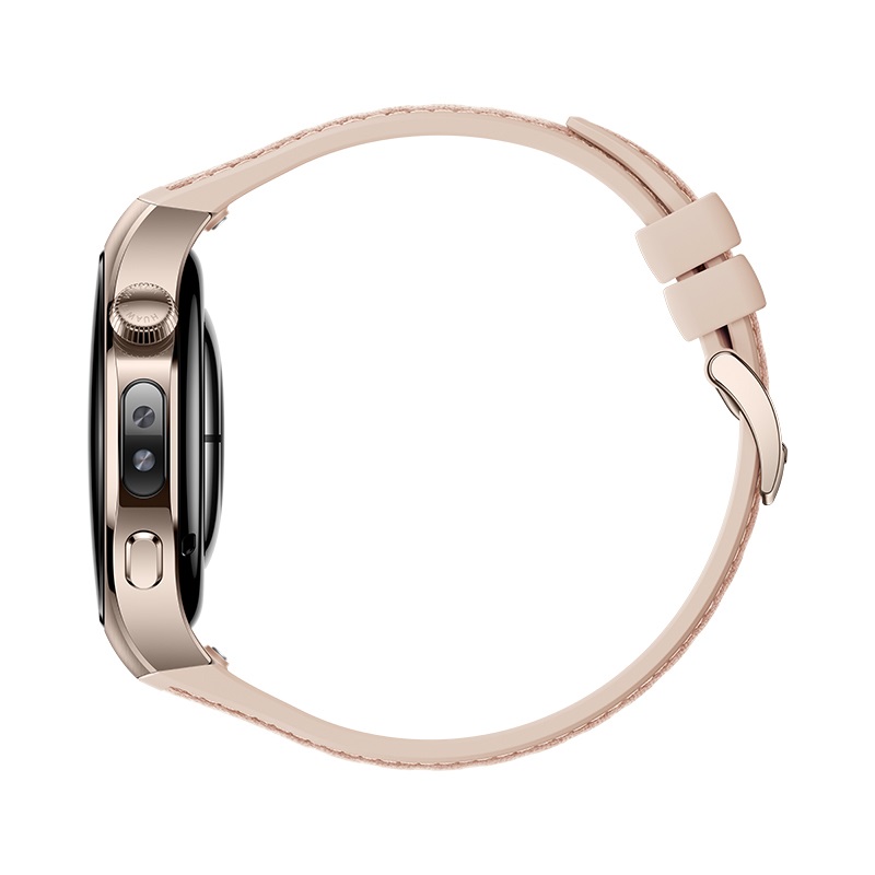 Huawei WATCH 5 - Smartwatch 42 mm con cassa in acciaio inox 904L, cinturino beige in composito, compatibile con iOS e Android, chiamate E-sim