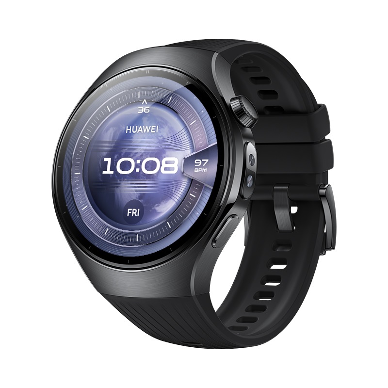 Huawei WATCH 5 - Smartwatch 46 mm in Acciaio Inox 316L con Cinturino Nero, Compatibile con iOS e Android, Funzionalità E-sim e Misurazione SpO2