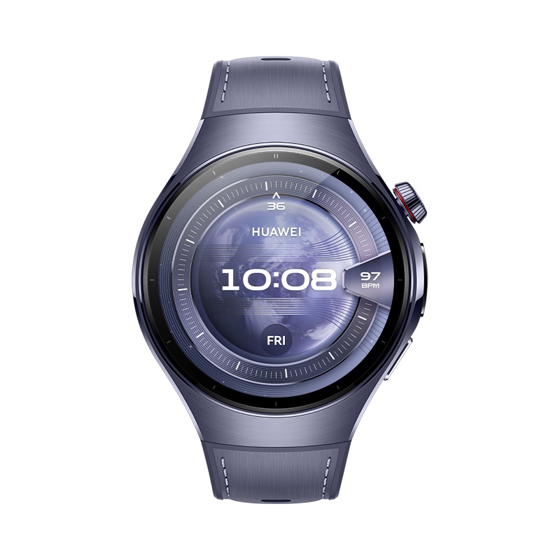 Huawei WATCH 5 46mm - Smartwatch Digitale con Display Touchscreen 3,51 cm, Risoluzione 466 x 466 Pixel, Cassa in Titanio Aerospaziale, Cinturino Viola, GPS e Compatibile con iOS e Android