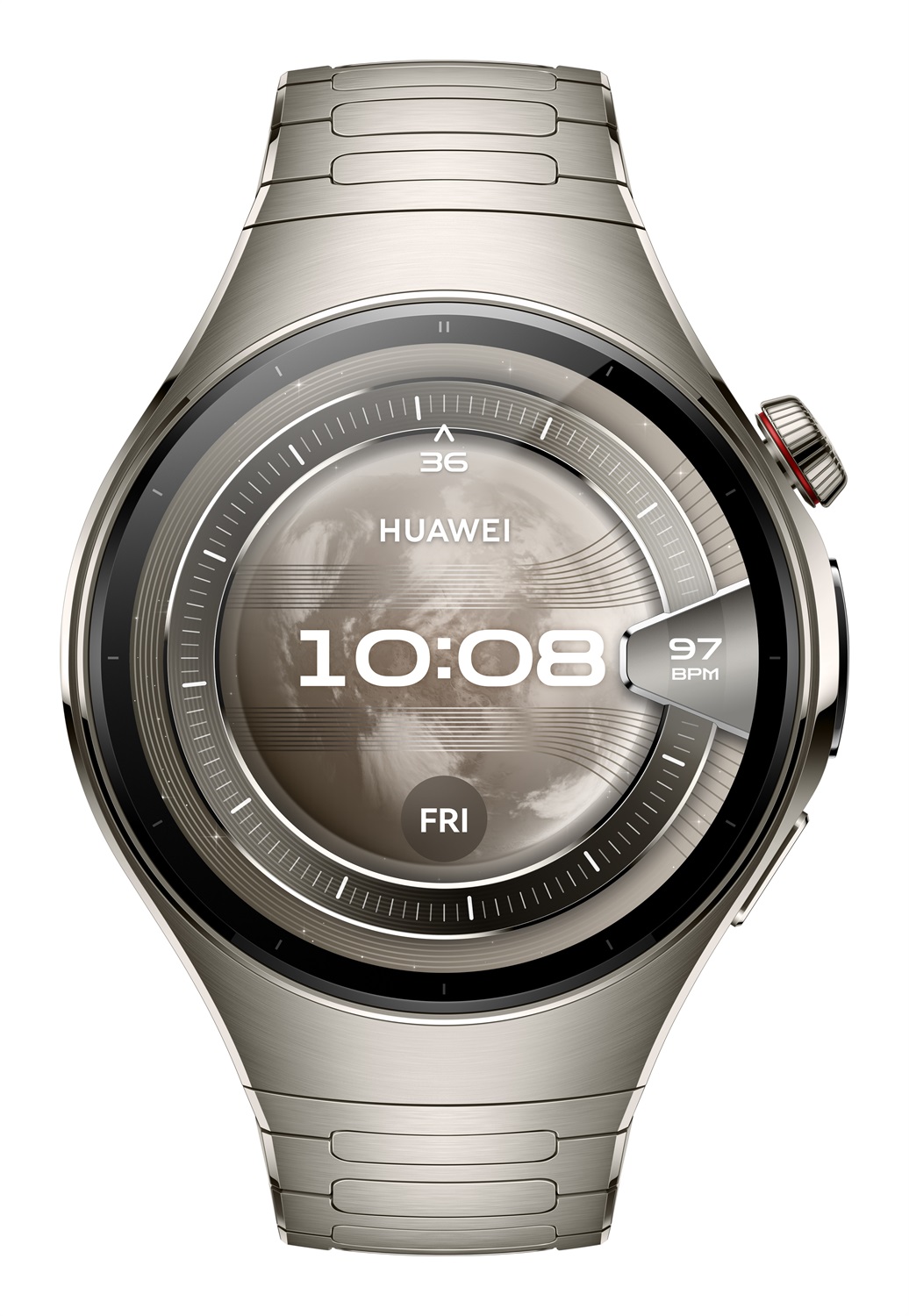 Huawei Watch 5 - Smartwatch 46 mm in Titanio Aerospaziale con Cinturino in Titanio, Display AMOLED, Compatibile con iOS e Android, Funzionalità E-sim