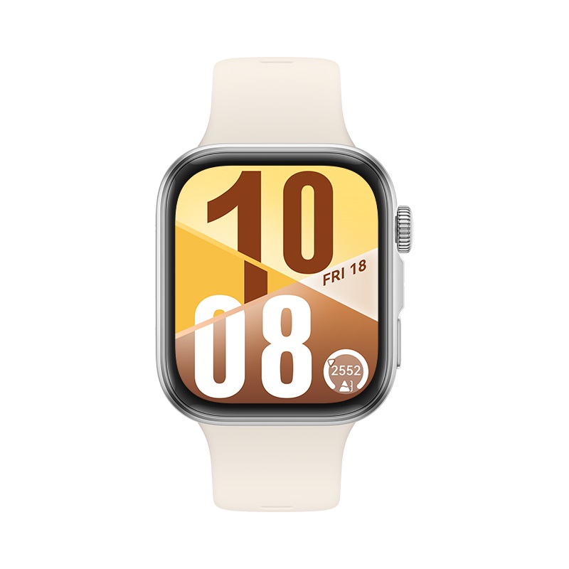 Huawei WATCH FIT 4 - Smartwatch in alluminio con cinturino bianco, autonomia fino a 10 giorni, compatibile con iOS e Android, display 4,62 cm (1.82