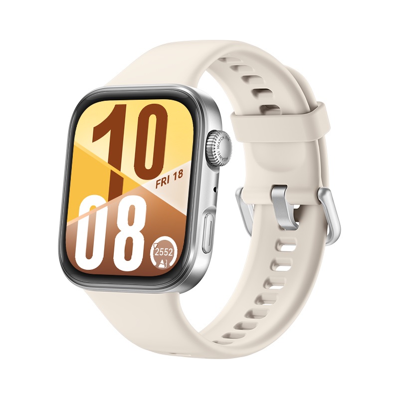 Huawei WATCH FIT 4 - Smartwatch in alluminio con cinturino bianco, autonomia fino a 10 giorni, compatibile con iOS e Android, display 4,62 cm (1.82