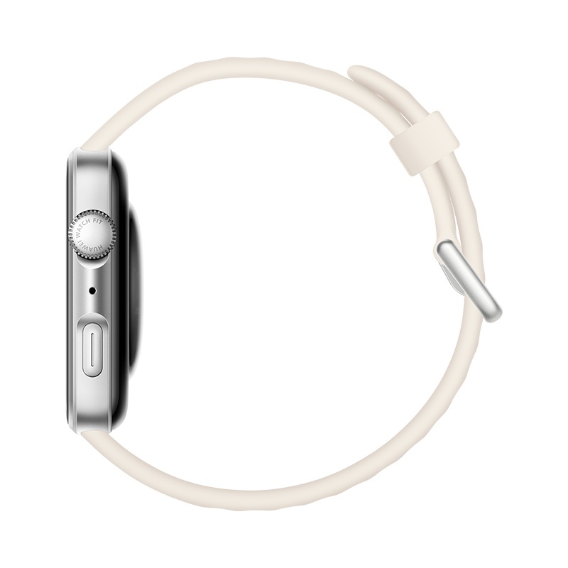 Huawei WATCH FIT 4 - Smartwatch in alluminio con cinturino bianco, autonomia fino a 10 giorni, compatibile con iOS e Android, display 4,62 cm (1.82