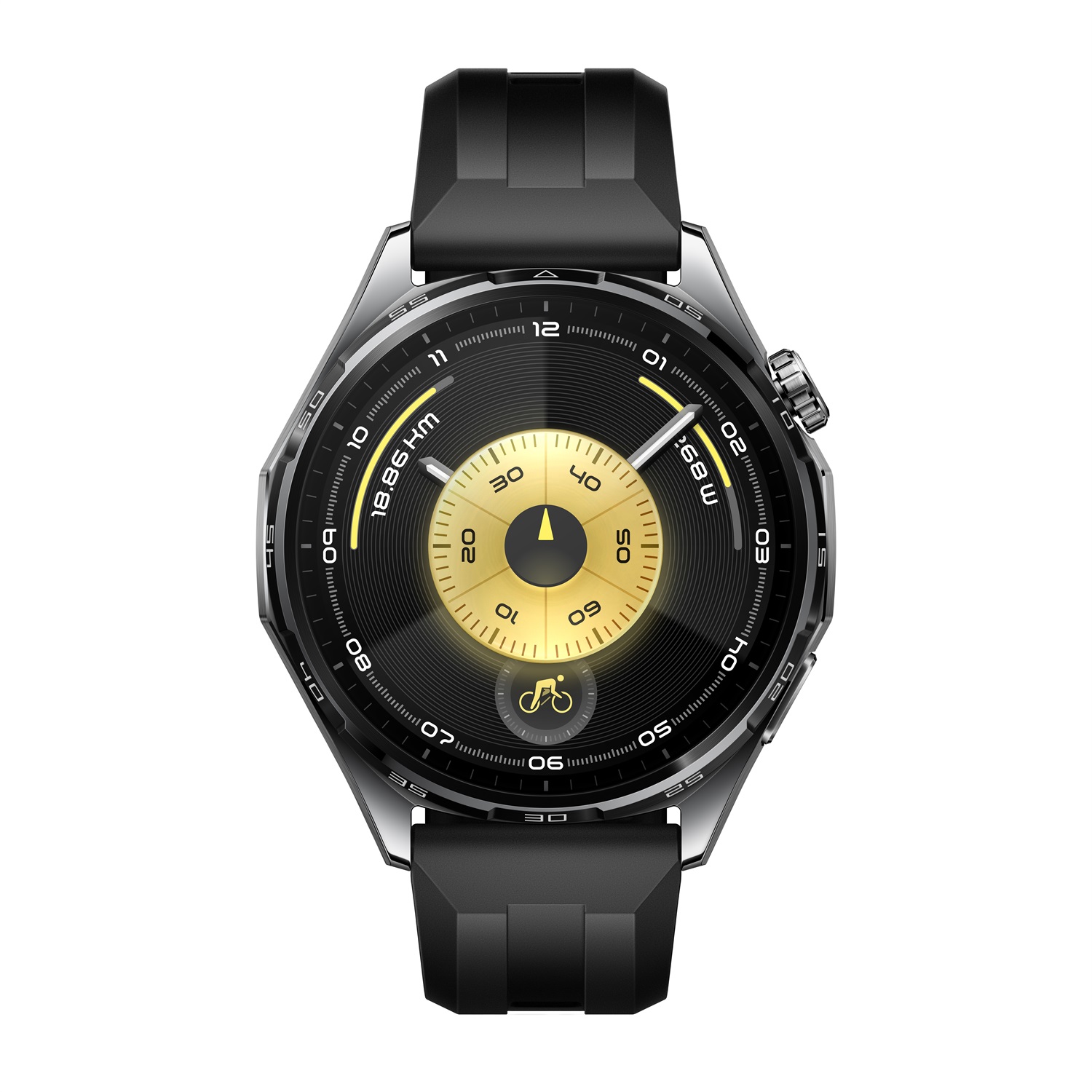 Huawei WATCH GT6 - Smartwatch 46mm in Acciaio Inossidabile con Cinturino Nero in Fluoroelastomero, Display Amoled, Fino a 21 Giorni di Autonomia, Compatibile con iOS e Android