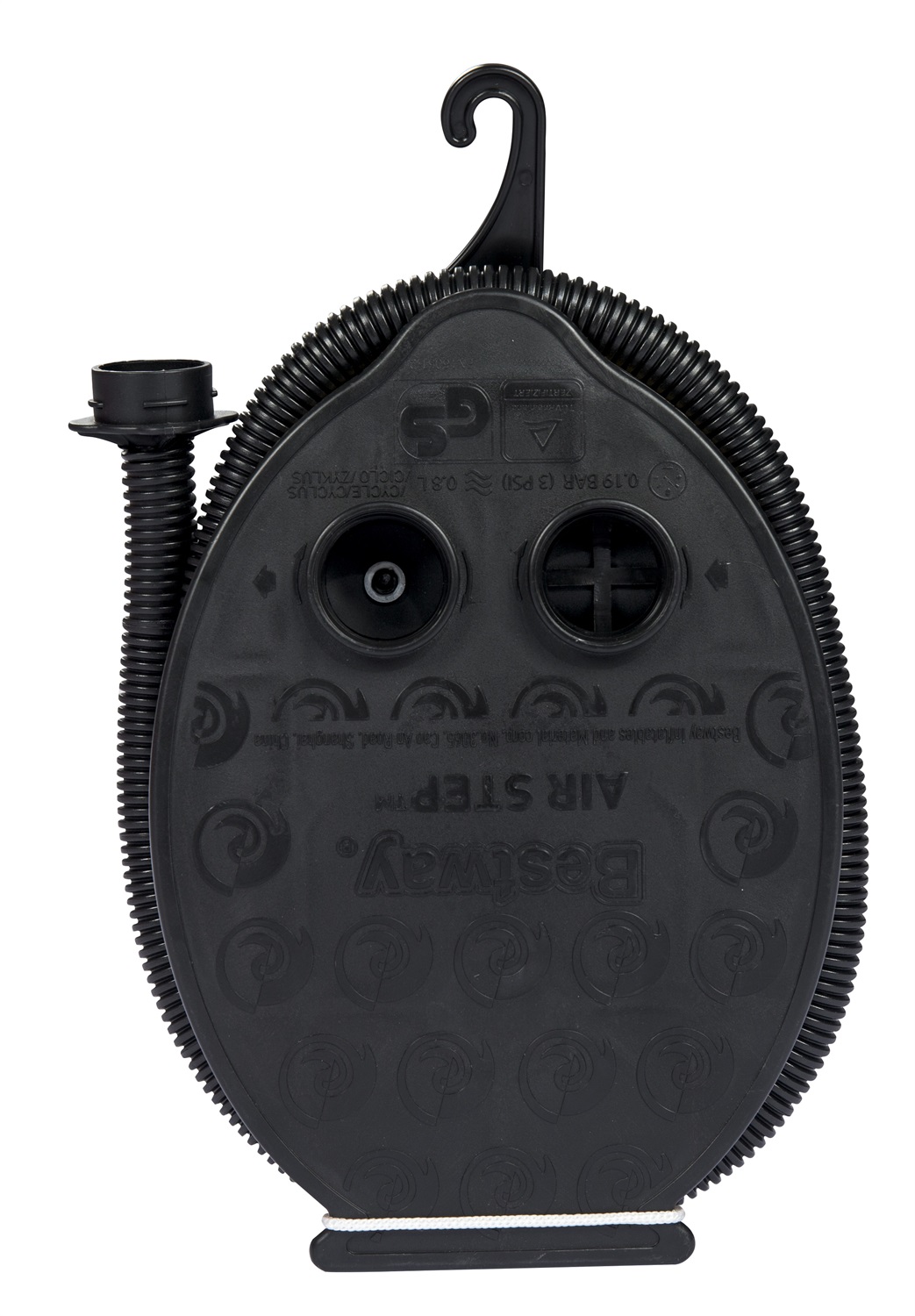 Bestway 62004 Pompa a Piede Manuale Air Step - Gonfia e Sgonfia con 3 Adattatori, Capacità 1.400 ml, Dimensioni 28x19 cm