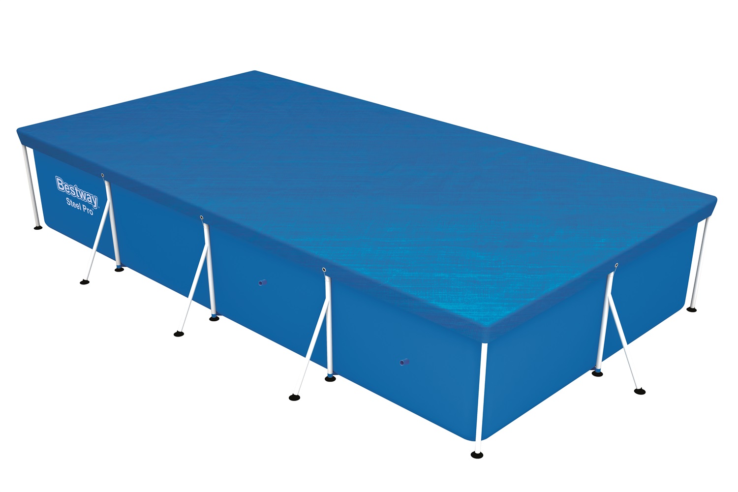 Bestway Telo Copripiscina Rettangolare 400x211 cm in Polietilene con Corde di Fissaggio