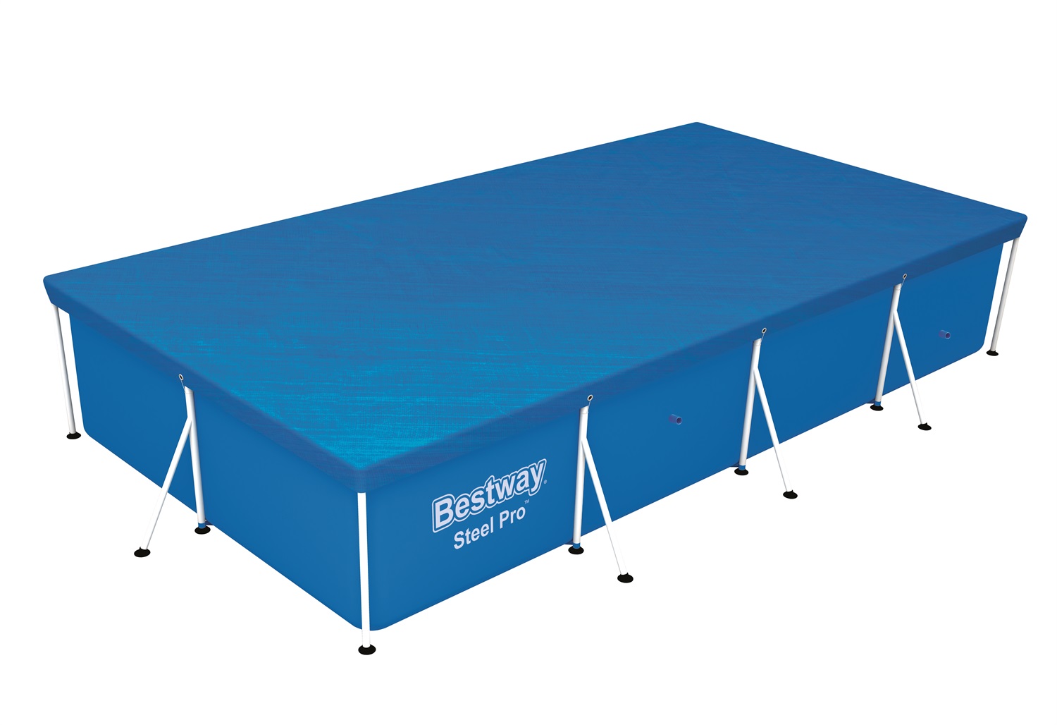 Bestway Telo Copripiscina Rettangolare 400x211 cm in Polietilene con Corde di Fissaggio