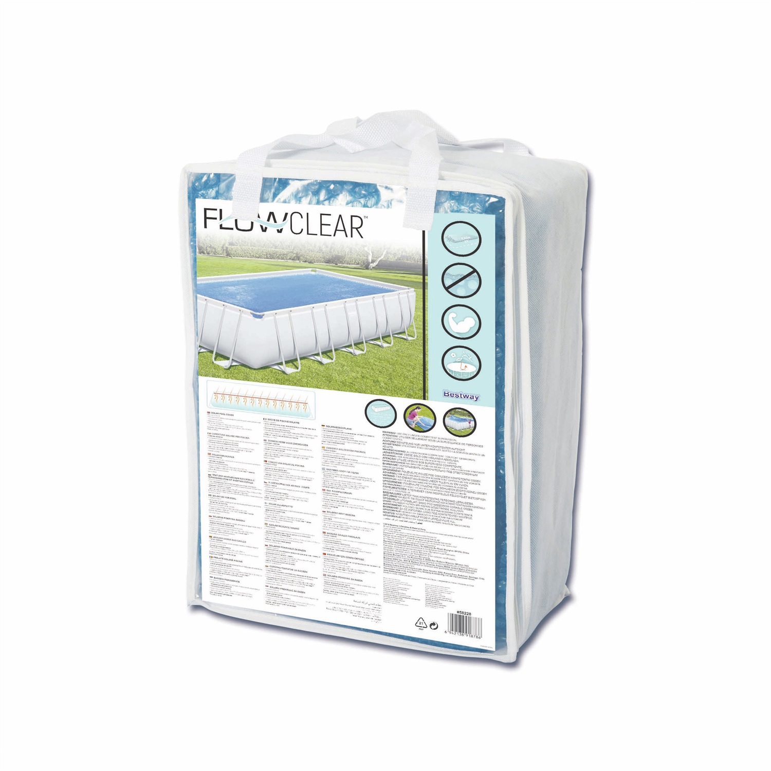 Bestway Telo Termico Rettangolare 732x366 cm - Copertura per Piscina Power Steel