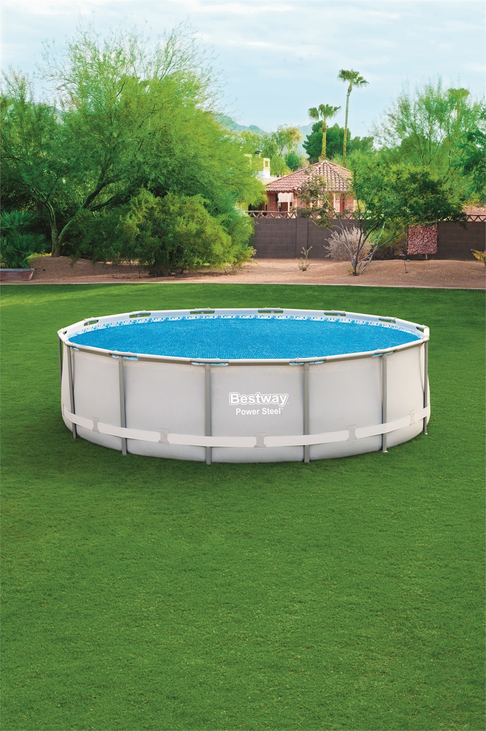 Bestway Copertura Solare per Piscine Rotonde - Telo Termico 396/427/457 cm in Polietilene