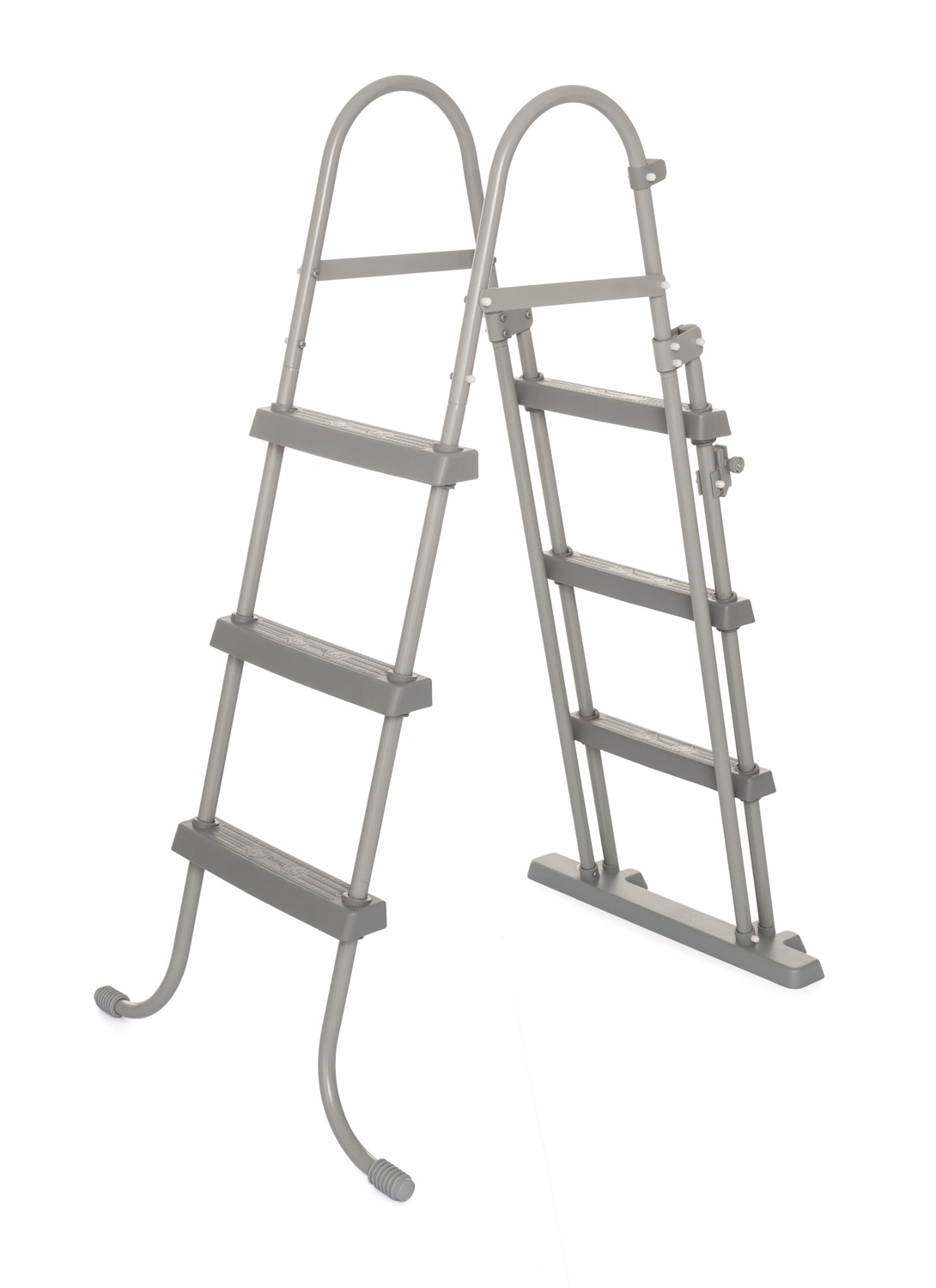Bestway Scaletta di Sicurezza per Piscine - Altezza 107 cm, Struttura in Metallo Antiruggine e Gradini Ultra-Resistenti