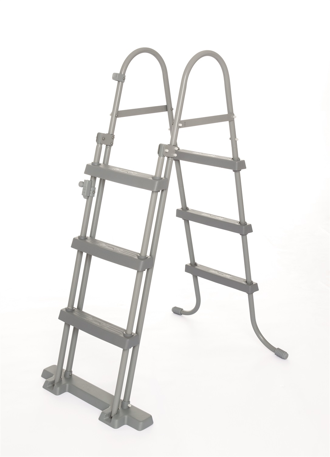 Bestway Scaletta di Sicurezza per Piscine - Altezza 107 cm, Struttura in Metallo Antiruggine e Gradini Ultra-Resistenti