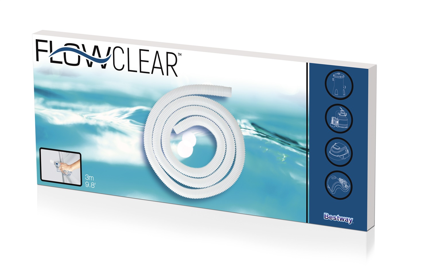 Bestway Tubo per Piscina Flowclear Universale 3 metri - Diametro 32 mm