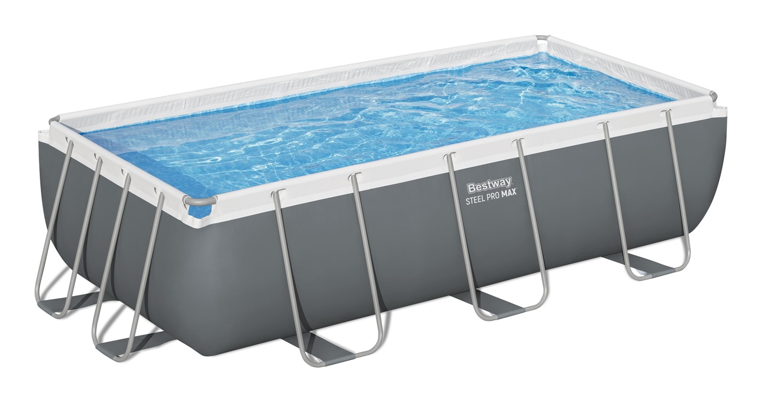 Bestway Power Steel Piscina Fuori Terra Rettangolare 404x201x100 cm con Pompa Filtrante - Capacità 6478 L