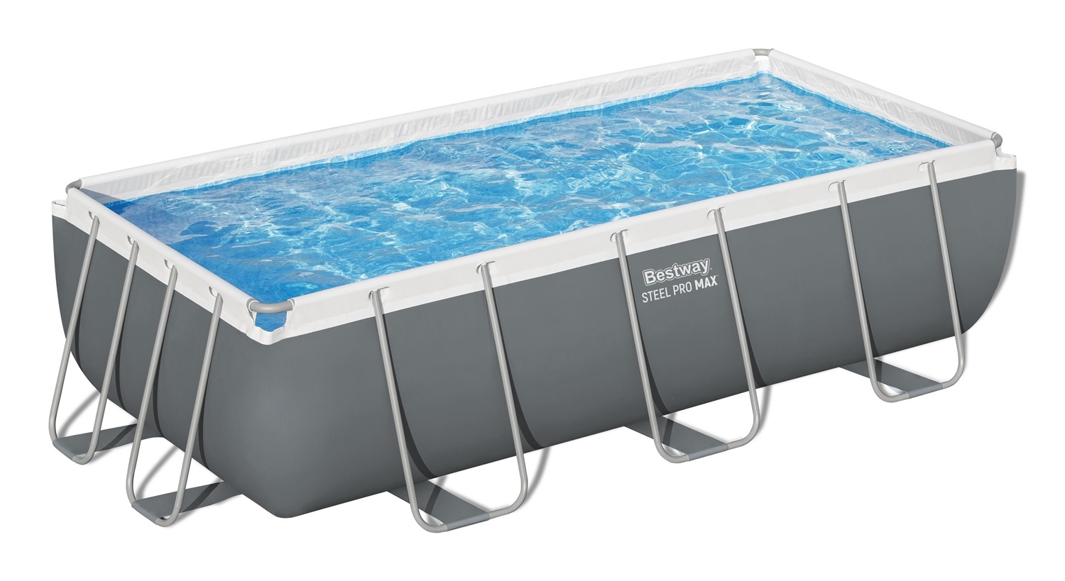 Bestway Power Steel Piscina Fuori Terra Rettangolare 404x201x100 cm con Pompa Filtrante - Capacità 6478 L