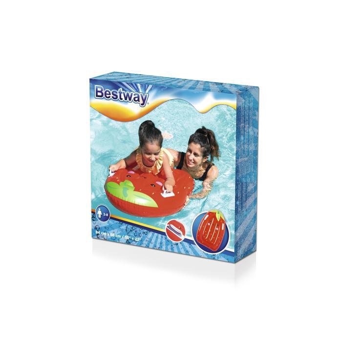 Bestway Tavoletta da Nuoto Gonfiabile Tuttifrutti 84x56 cm per Bambini 3-8 Anni con Maniglie Resistenti