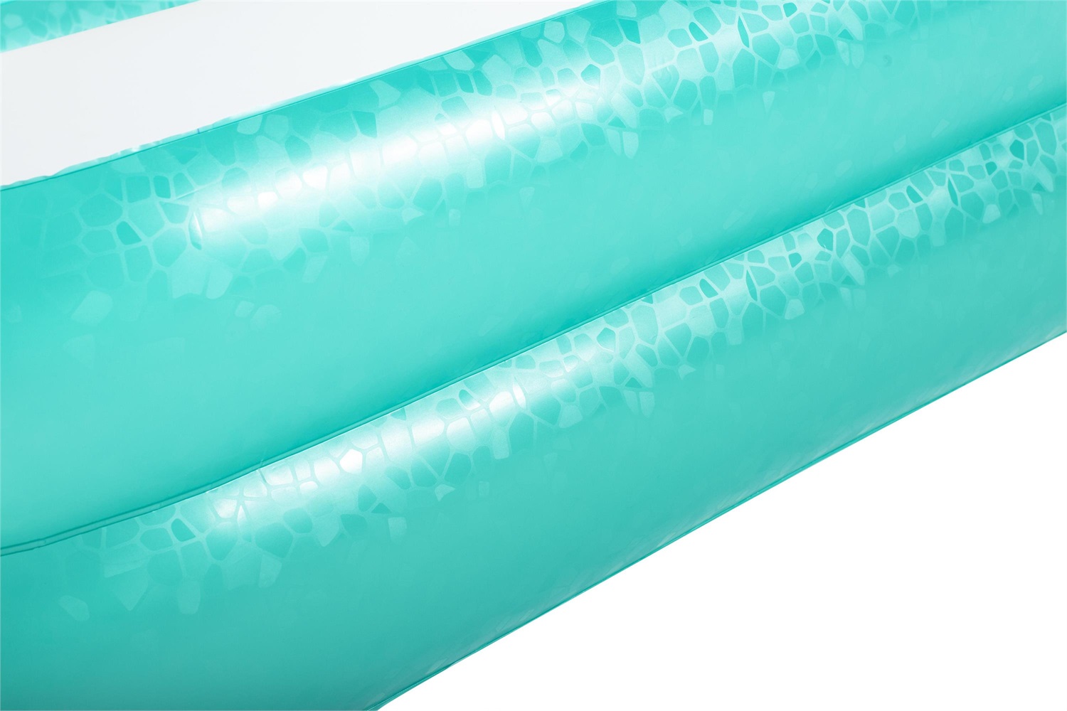 Bestway 54005 Piscina Gonfiabile Rettangolare Blu e Bianca - 201 x 150 x 51 cm, Capacità 450 Litri, 2 Anelli Gonfiabili