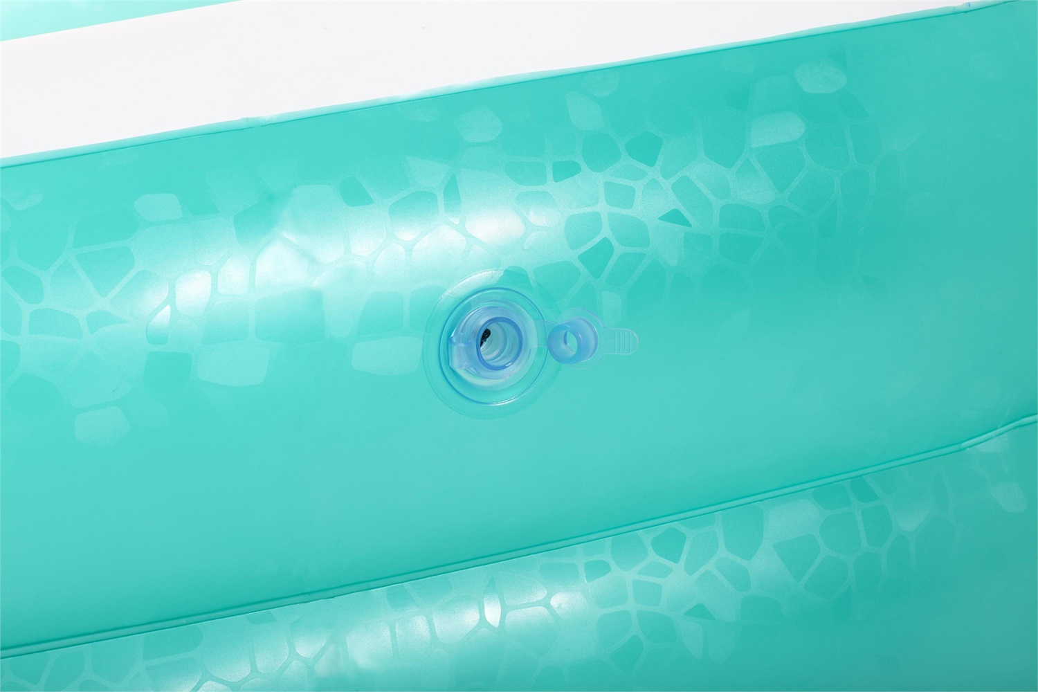 Bestway 54005 Piscina Gonfiabile Rettangolare Blu e Bianca - 201 x 150 x 51 cm, Capacità 450 Litri, 2 Anelli Gonfiabili