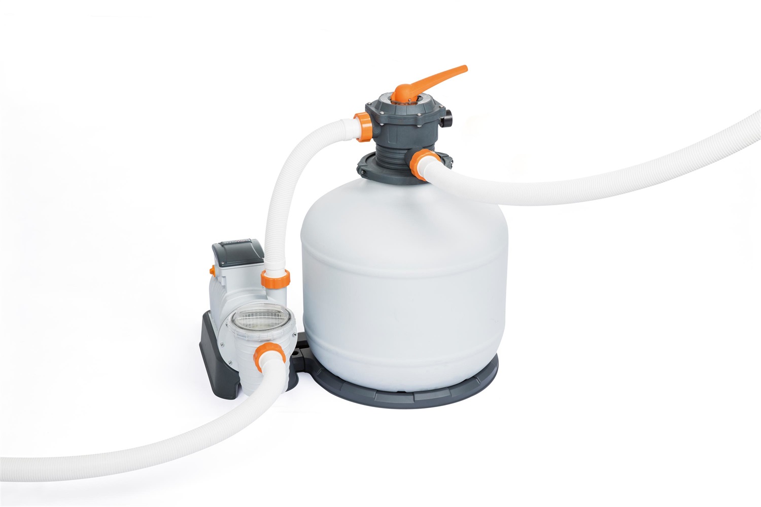 Bestway Pompa Filtro a Sabbia Flowclear 11.355 L/h per Piscine fino a 66.600 Litri - 6 Funzioni, Motore 230V, Accessori Inclusi