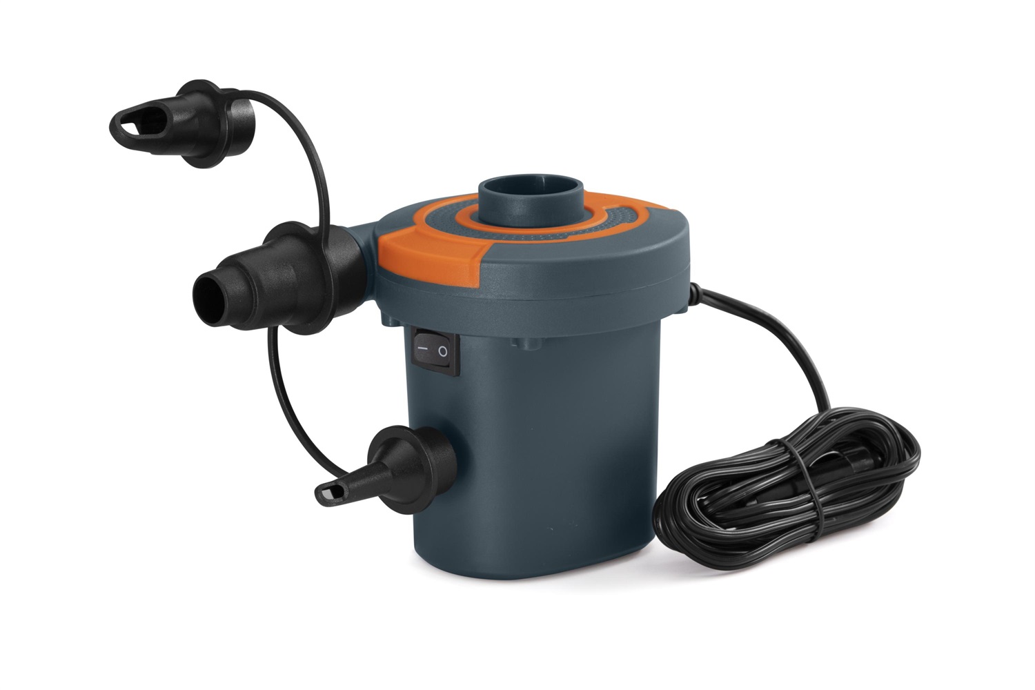 Bestway Sidewinder Pompa di Gonfiaggio Elettrica 12V - Flusso d'aria 680 L/min, Pressione 0,034 bar, 3 Adattatori