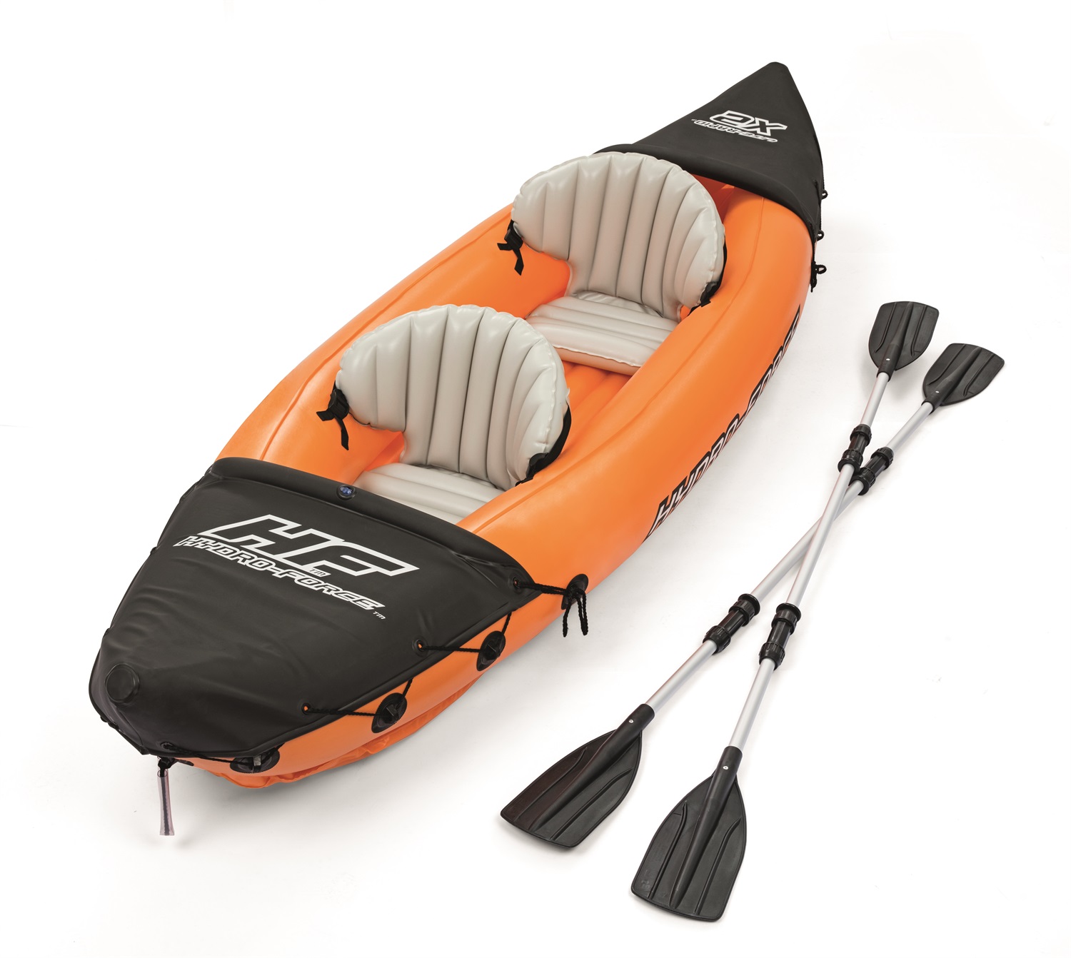 Bestway Kayak Gonfiabile Lite-Rapid 2 Posti 321x88 cm - PVC Resistente, Pinna Rimovibile, Schienale Gonfiabile