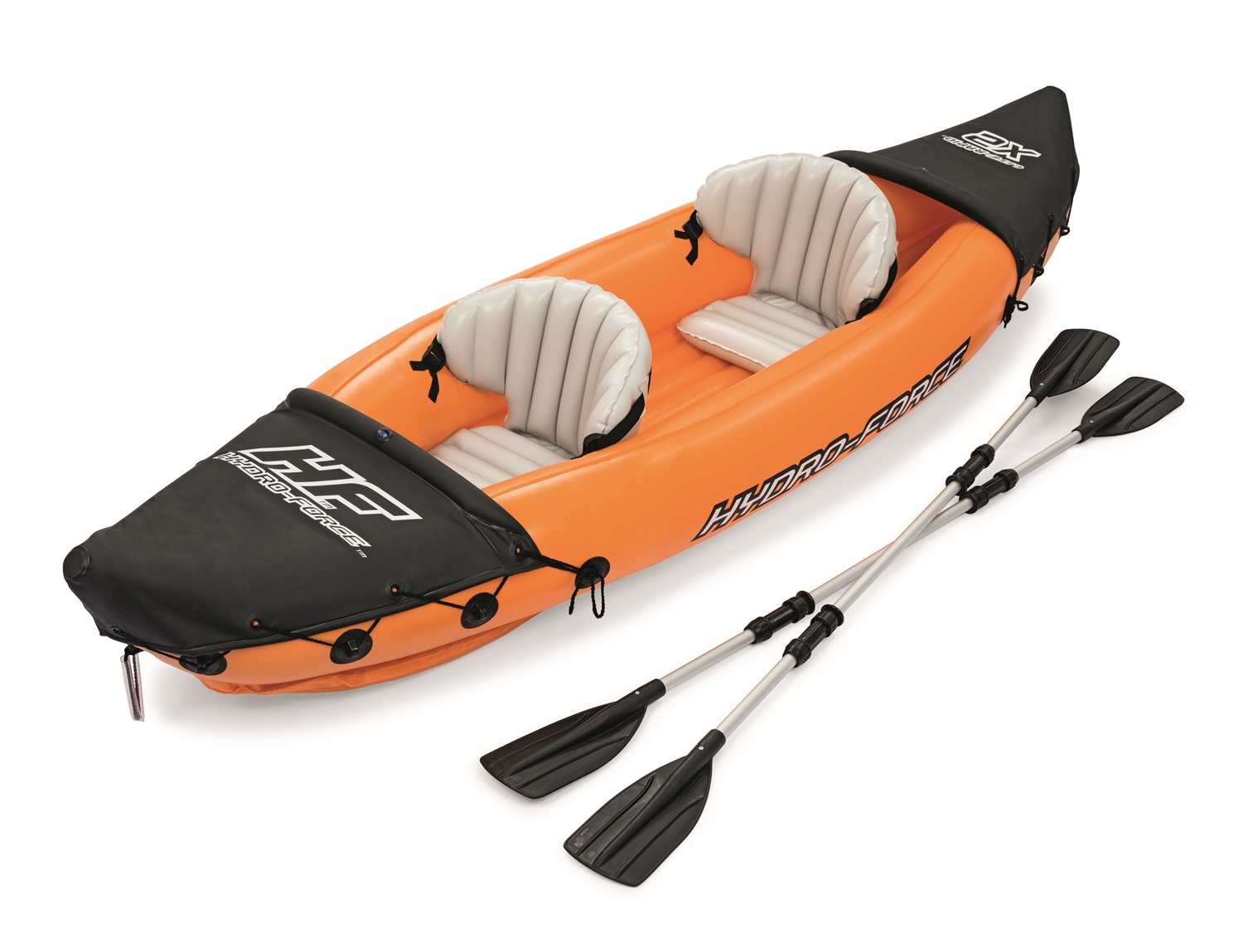 Bestway Kayak Gonfiabile Lite-Rapid 2 Posti 321x88 cm - PVC Resistente, Pinna Rimovibile, Schienale Gonfiabile