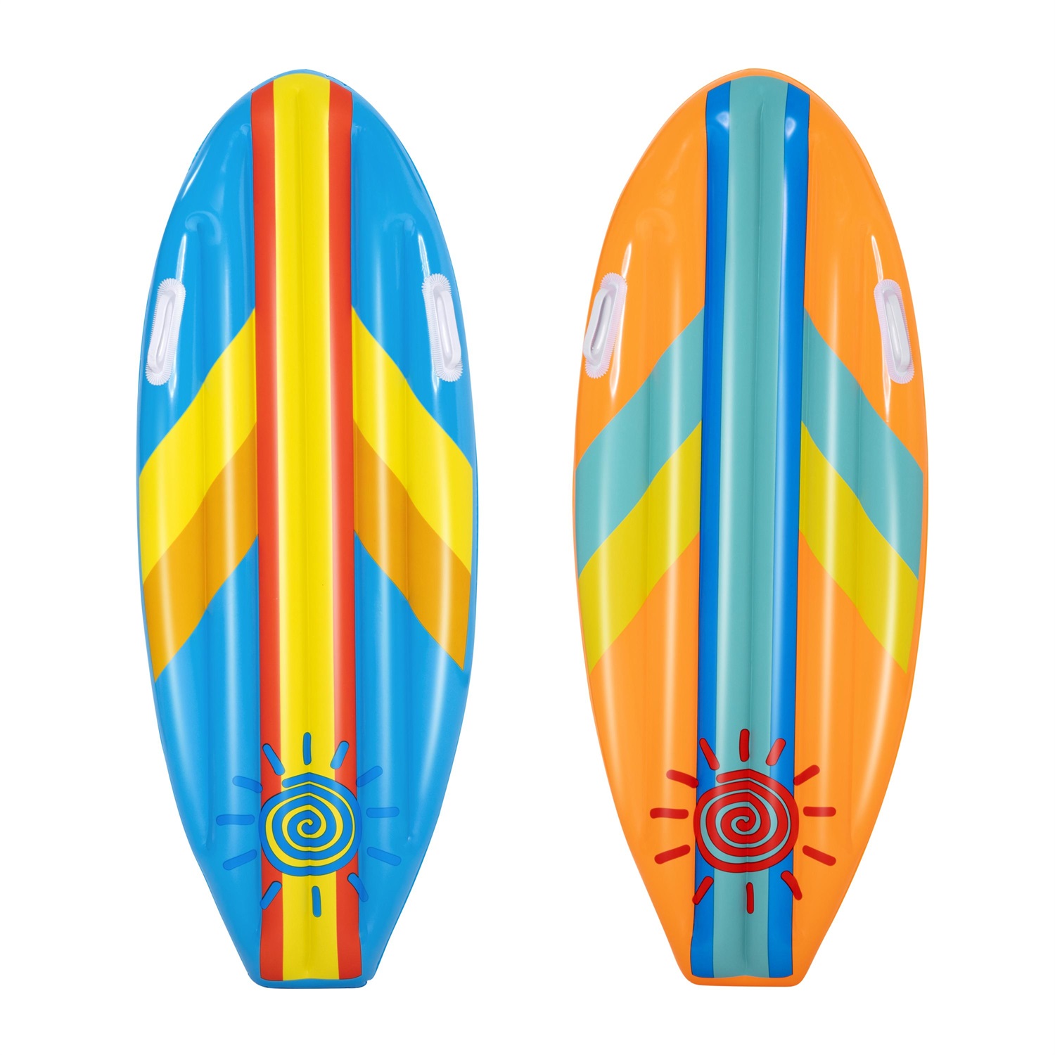 Bestway Tavoletta da Nuoto Sunny Surf per Bambini - Multicolore, 1.14 m x 46 cm, Maniglie Resistenti, Facile da Gonfiare
