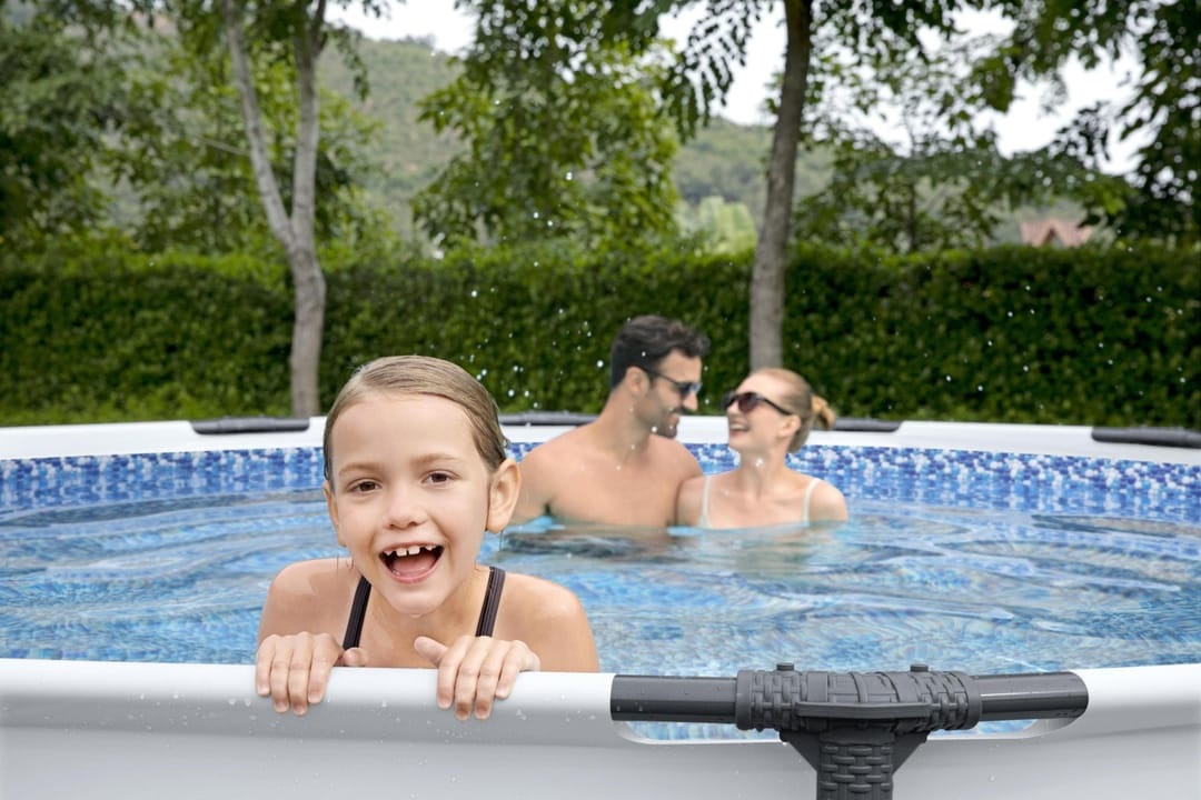 Bestway Piscina Fuori Terra Rotonda Steel Pro Max 427x107 cm - Capacità 13.030 L, Struttura DuraPlus, Kit Completo con Pompa Filtro, Scaletta e Copertura