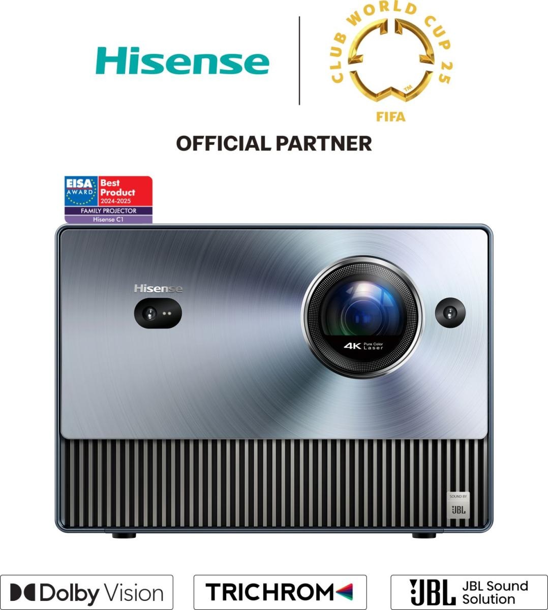 Hisense Mini Proiettore Triplo Laser 4K C1 - Proiezione da 65