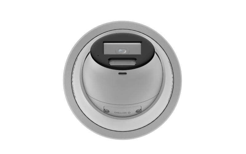 Hikvision DS-2CD2347G2H-LIU Telecamera di Sicurezza IP Turret 4MP con Ottica Fissa 2.8mm, Smart Hybrid Light e WDR 130dB