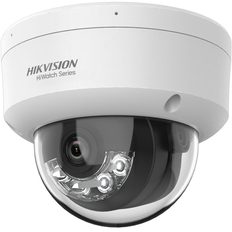 Hikvision HiWatch Videocamera Dome IP 8MP 2.8mm Smart Hybrid Light HWI-D180HA-LU - Telecamera di sicurezza con rilevamento persone e veicoli