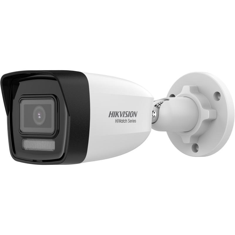 Hikvision HiWatch Videocamera Bullet IP 8MP 2.8mm SmartLight - HWI-B180HA-LU(2.8mm) con LED IR fino a 30m e Rilevamento di Persone e Veicoli