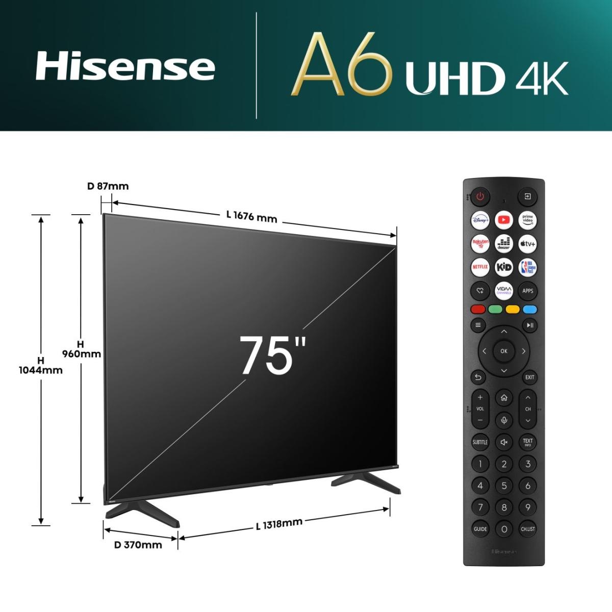 Hisense Televisore 75E6NT 75