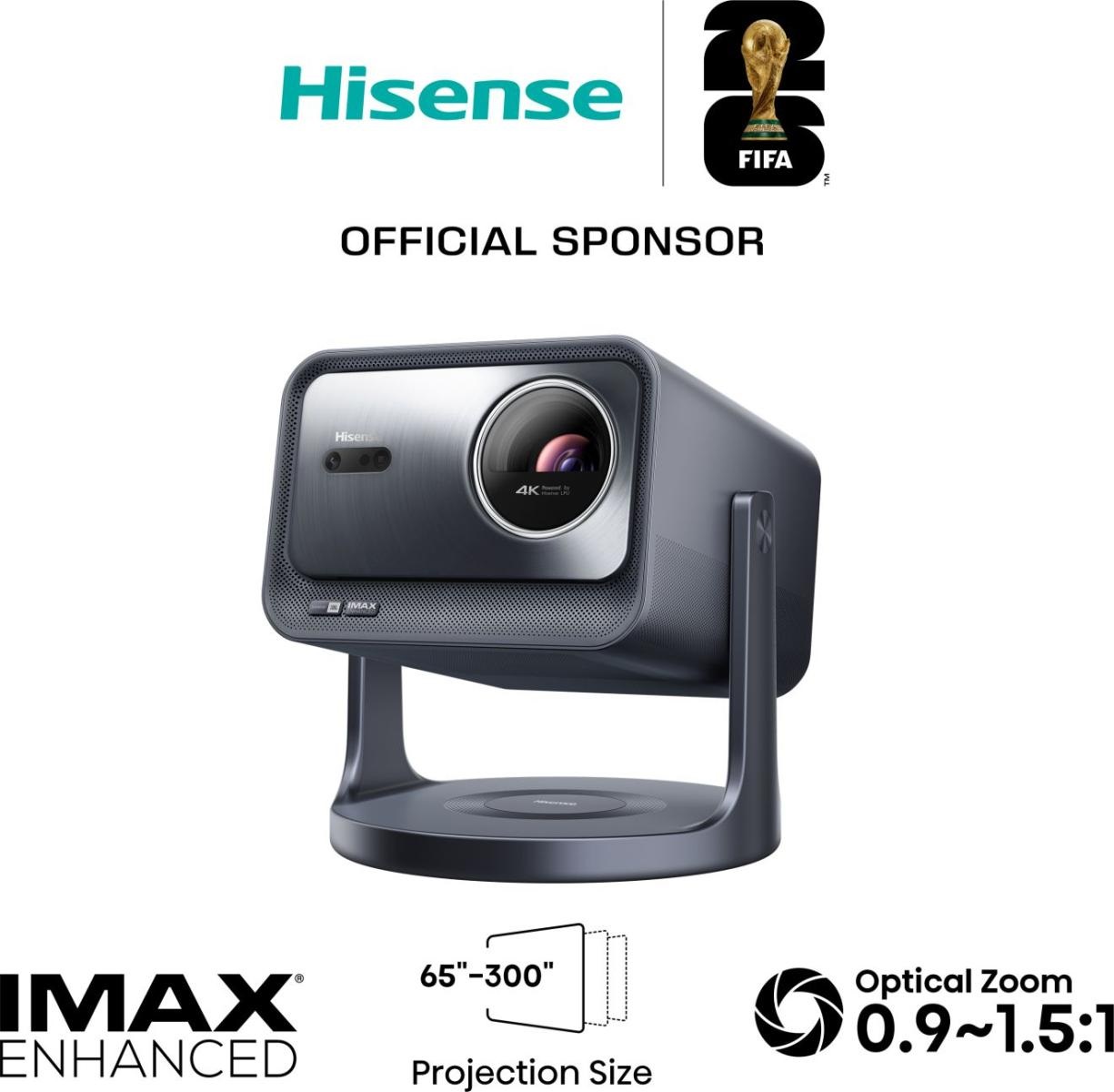 Hisense C2 Pro Mini Proiettore Smart Laser 4K UHD 2600 ANSI lumen (3840x2160) Grigio - 65-300 pollici