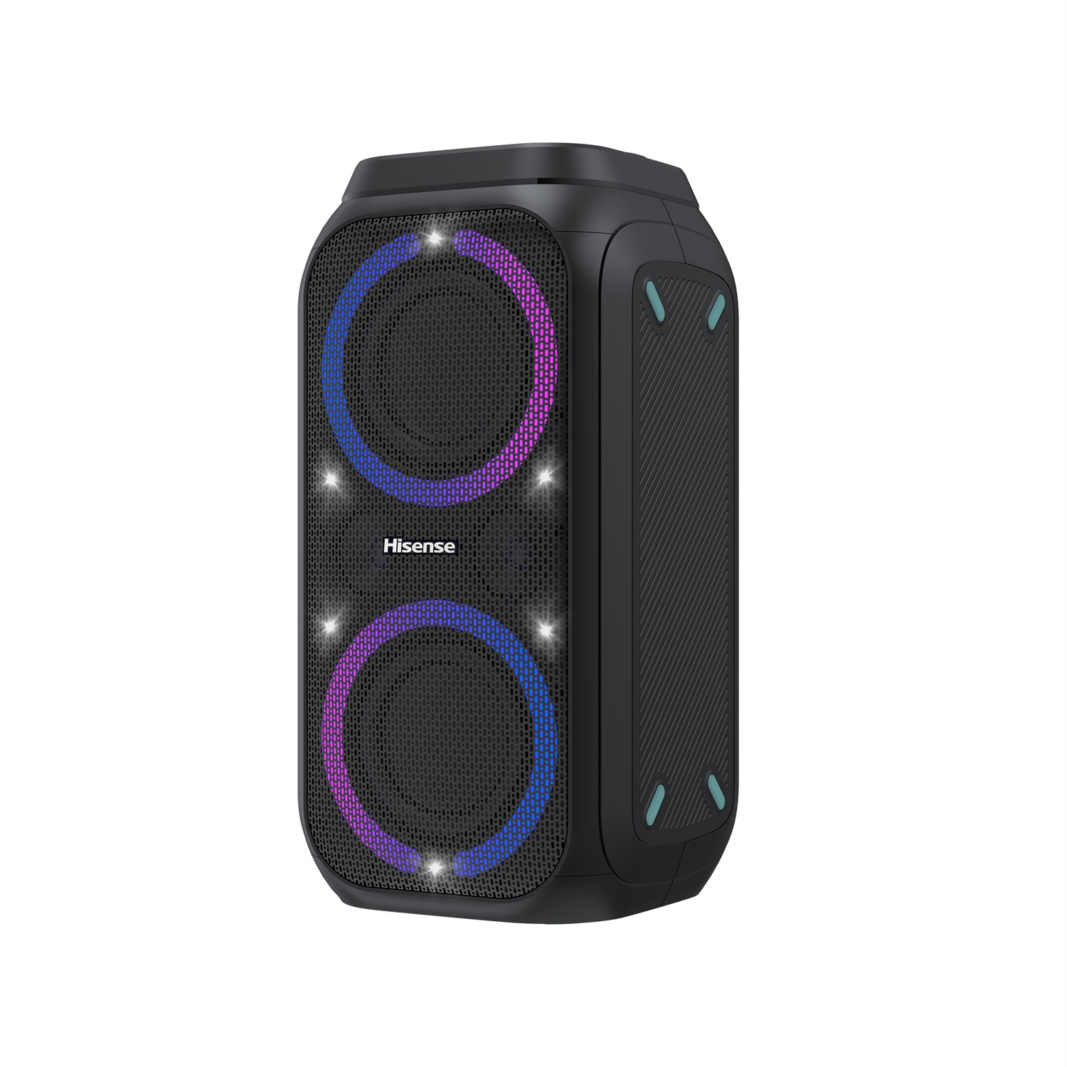 Hisense Party Rocket 160 Altoparlante Bluetooth da Festa Nero 160W con Karaoke, 12 Ore di Autonomia, IPX4