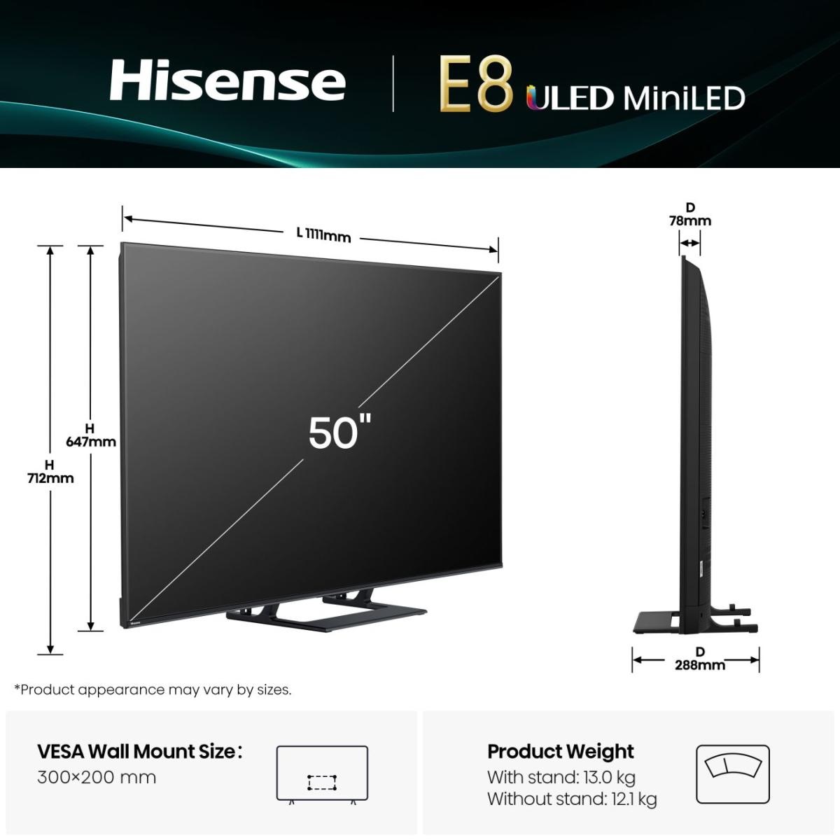 Hisense 50E8Q Smart TV 50