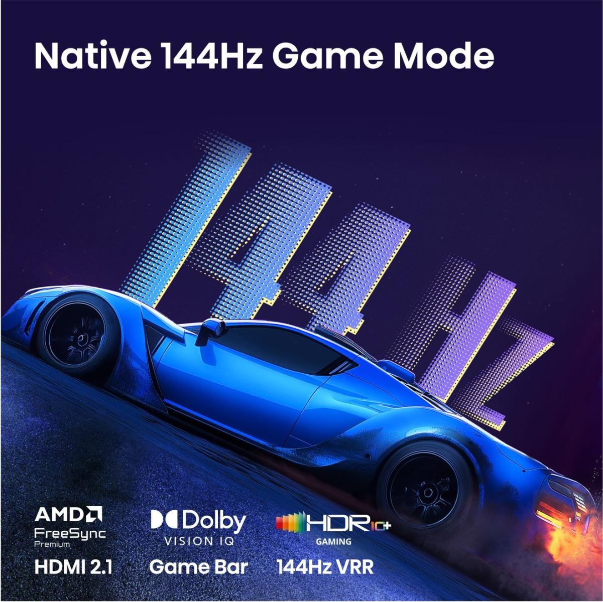Hisense Smart TV QLED 100' 4K 144Hz con Dolby Atmos, VIDAA OS, 1000 App, Dolby Vision IQ e HDR 10