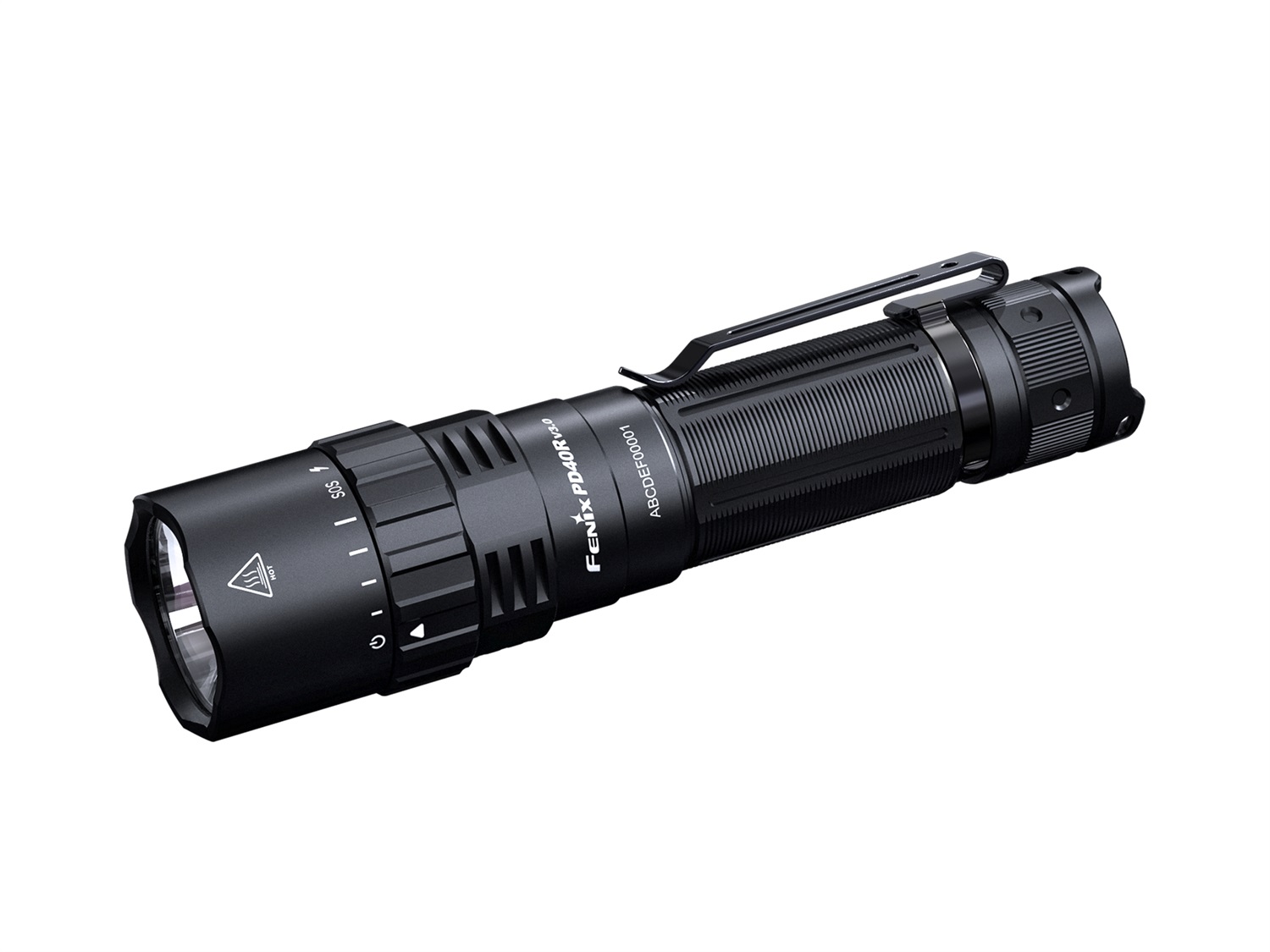 Fenix PD40R V3.0 Torcia a LED Ricaricabile Ultra Luminosa 3000 Lumen, 500 Metri, Interruttore Rotativo Meccanico, Batteria 21700 5000 mAh, IP68
