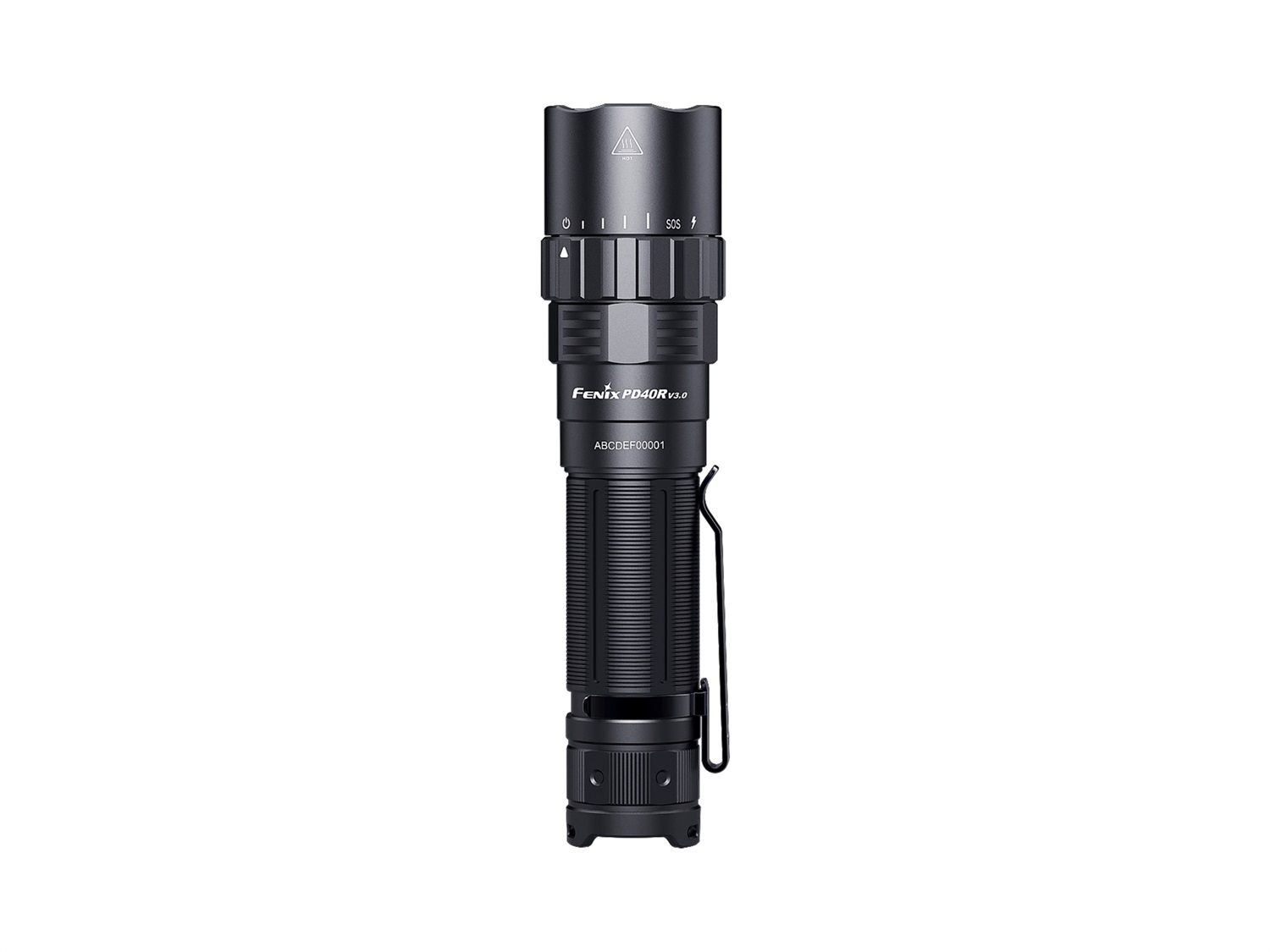 Fenix PD40R V3.0 Torcia a LED Ricaricabile Ultra Luminosa 3000 Lumen, 500 Metri, Interruttore Rotativo Meccanico, Batteria 21700 5000 mAh, IP68