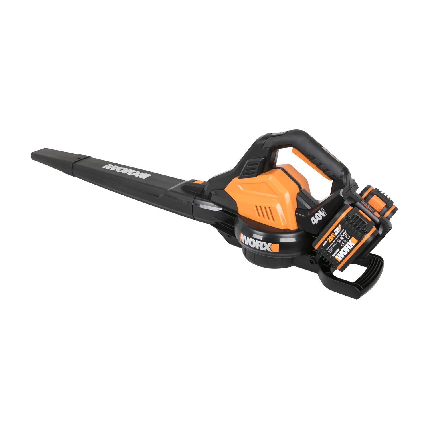 WORX WG583E.9 Soffiatore/Aspiratore/ Trituratore 40V - 335 km/h, 575 m³/h, Motore Brushless, Sacco da 35 litri