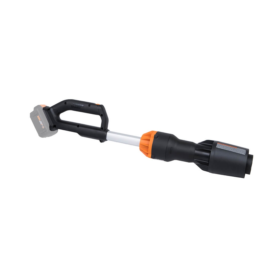 Worx WG543E.9 Soffiatore a Batteria 20V con Tecnologia Leafjet Sonic Turbine - Velocità 209 km/h, Portata 696 m3/h, Colore Nero/Arancione