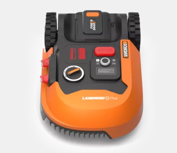WORX WR165E Landroid M500 PLUS - Robot Tagliaerba Batteria 20V, Superficie Fino a 500m², Wi-Fi, Bluetooth, Taglio Mulching