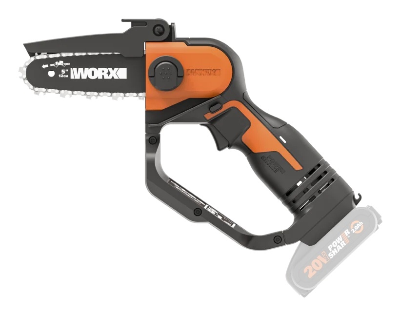 WORX WG324E.9 Potatore a Batteria 20V - Lunghezza Lama 12 cm, Leggero e Compatto, Senza Batteria e Caricabatterie