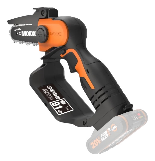 WORX WG324E.9 Potatore a Batteria 20V - Lunghezza Lama 12 cm, Leggero e Compatto, Senza Batteria e Caricabatterie