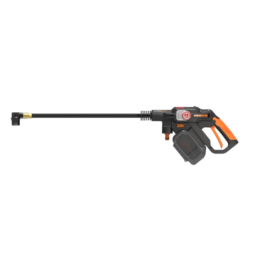 WORX WG633E Hydroshot Idropulitrice a Batteria 20V, 4Ah, 56 bar, 220 l/h, Portatile con PowerShare per Pulizia Terrazze e Lavaggio Auto