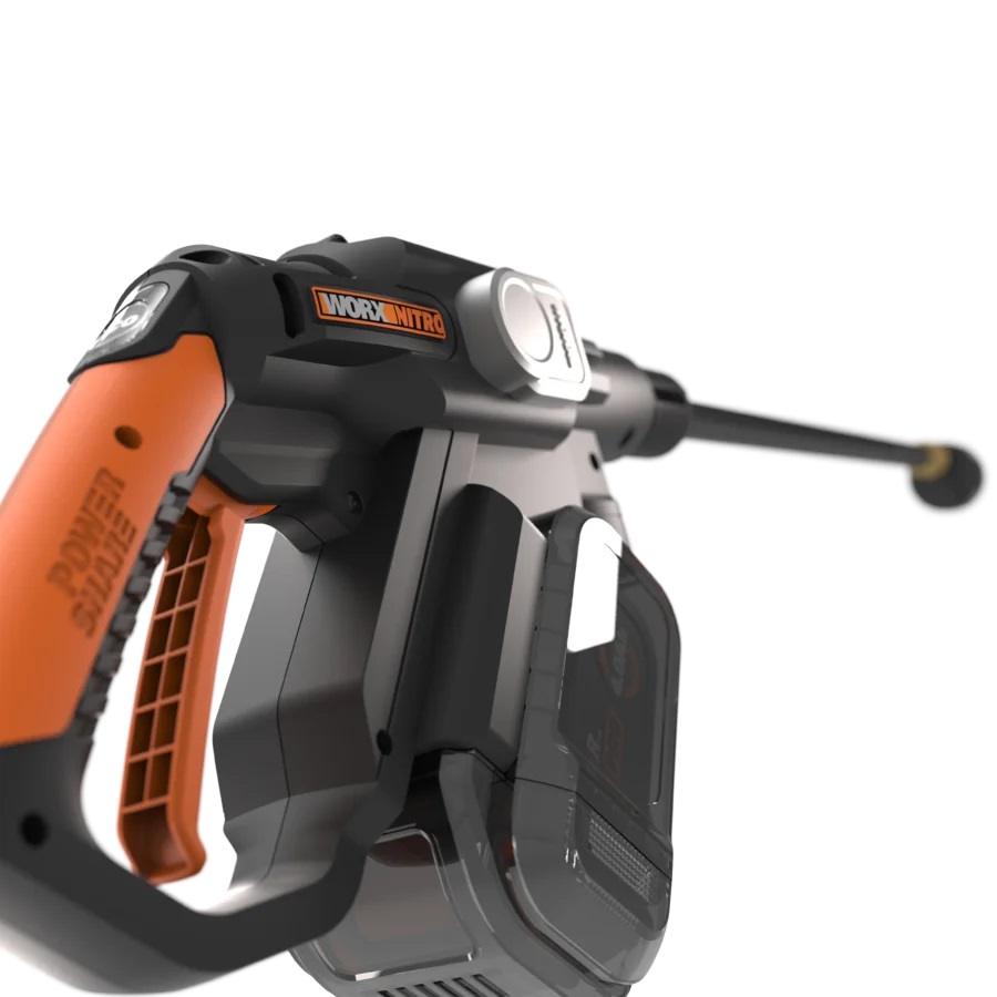 WORX WG633E Hydroshot Idropulitrice a Batteria 20V, 4Ah, 56 bar, 220 l/h, Portatile con PowerShare per Pulizia Terrazze e Lavaggio Auto
